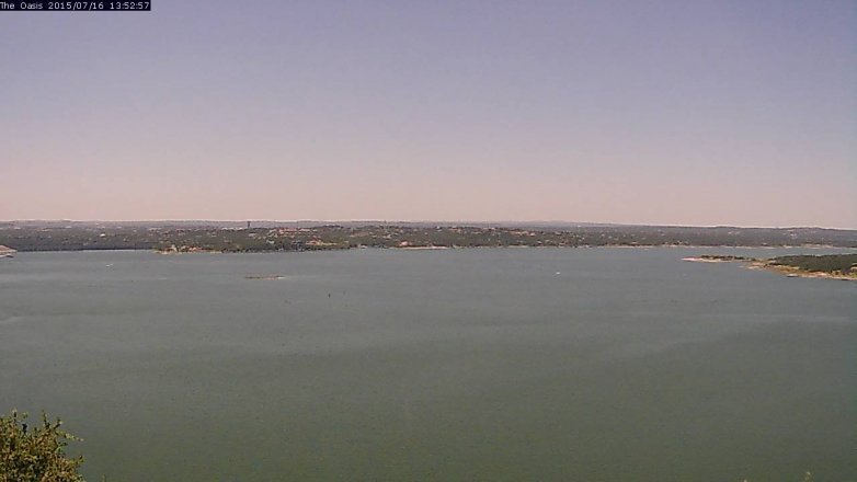 Lake Travis webcam, July 16, 2015 1:00 PM CT