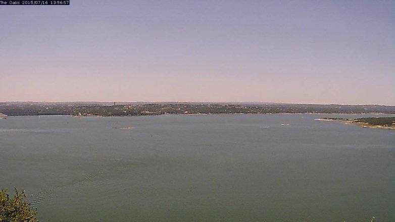 Lake Travis webcam, July 16, 2015 1:05 PM CT