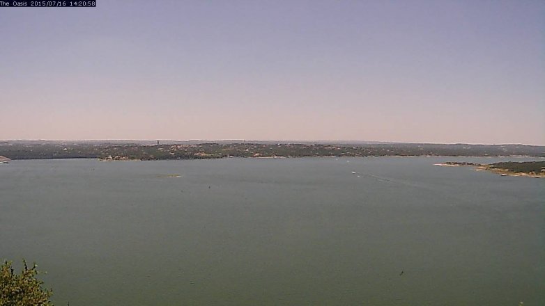 Lake Travis webcam, July 16, 2015 1:30 PM CT