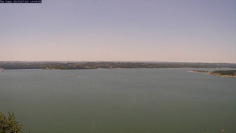 Lake Travis webcam, July 16, 2015 1:50 PM CT