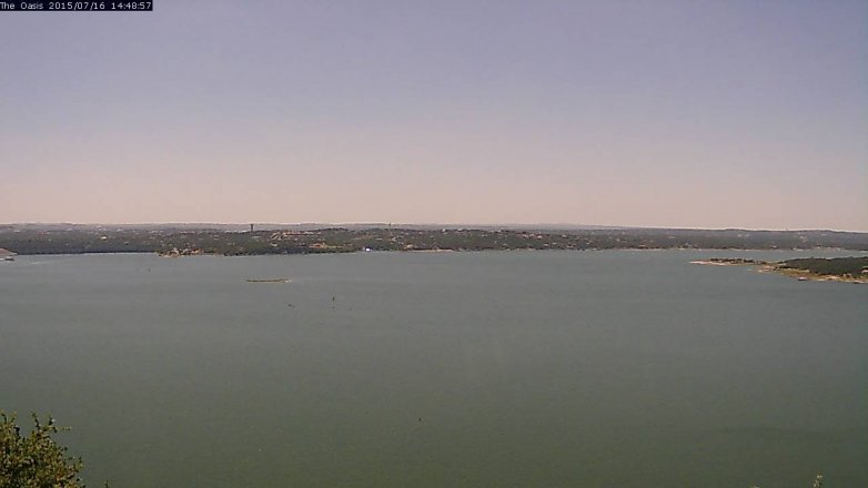Lake Travis webcam, July 16, 2015 1:55 PM CT