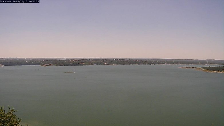 Lake Travis webcam, July 16, 2015 2:05 PM CT