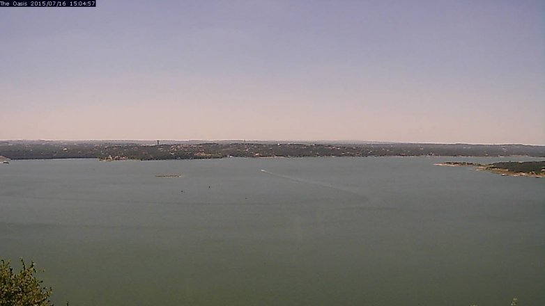 Lake Travis webcam, July 16, 2015 2:10 PM CT