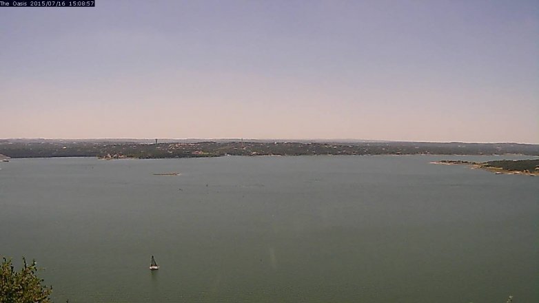 Lake Travis webcam, July 16, 2015 2:15 PM CT