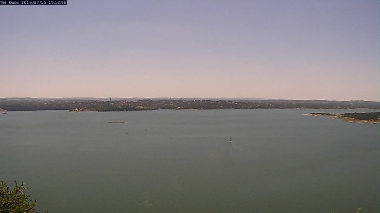 Lake Travis webcam, July 16, 2015 2:20 PM CT