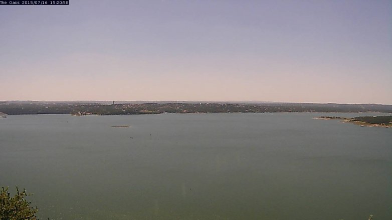 Lake Travis webcam, July 16, 2015 2:30 PM CT