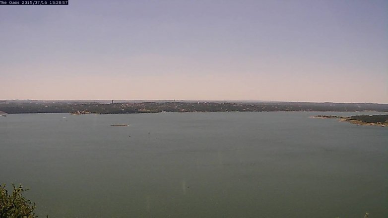 Lake Travis webcam, July 16, 2015 2:35 PM CT
