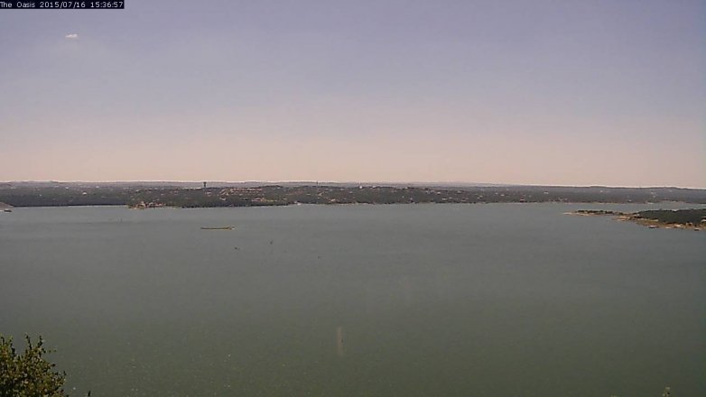 Lake Travis webcam, July 16, 2015 2:45 PM CT