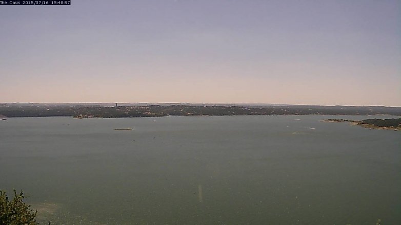 Lake Travis webcam, July 16, 2015 2:55 PM CT
