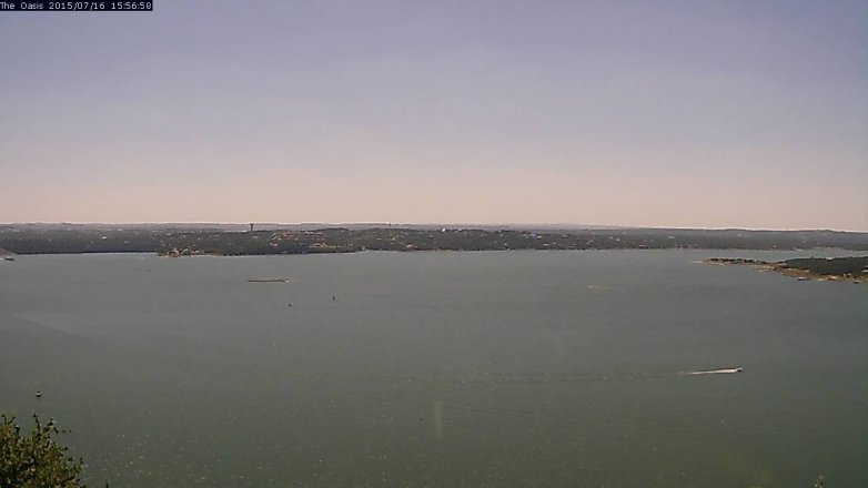 Lake Travis webcam, July 16, 2015 3:05 PM CT