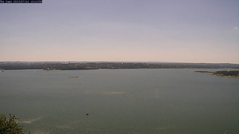 Lake Travis webcam, July 16, 2015 3:20 PM CT