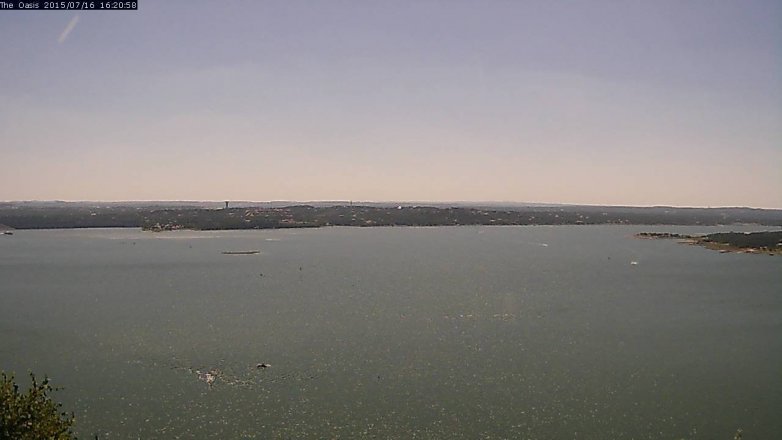Lake Travis webcam, July 16, 2015 3:30 PM CT