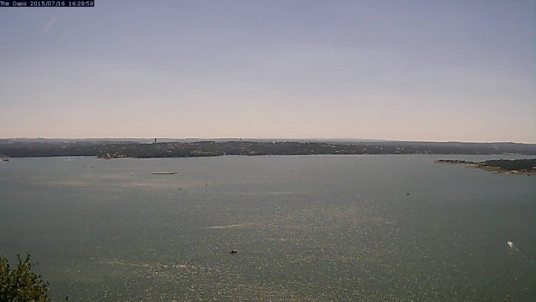 Lake Travis webcam, July 16, 2015 3:35 PM CT