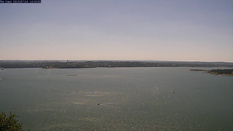 Lake Travis webcam, July 16, 2015 3:40 PM CT