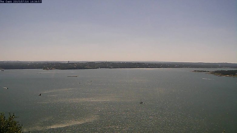 Lake Travis webcam, July 16, 2015 3:45 PM CT