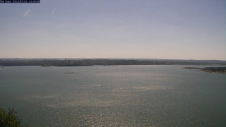 Lake Travis webcam, July 16, 2015 3:55 PM CT