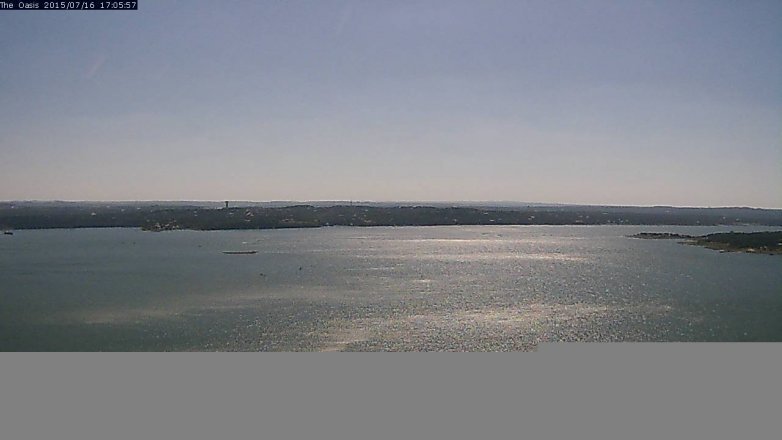 Lake Travis webcam, July 16, 2015 4:10 PM CT