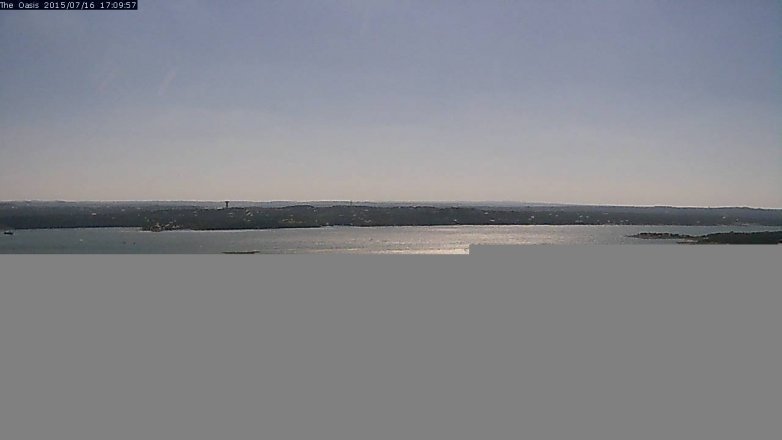Lake Travis webcam, July 16, 2015 4:15 PM CT