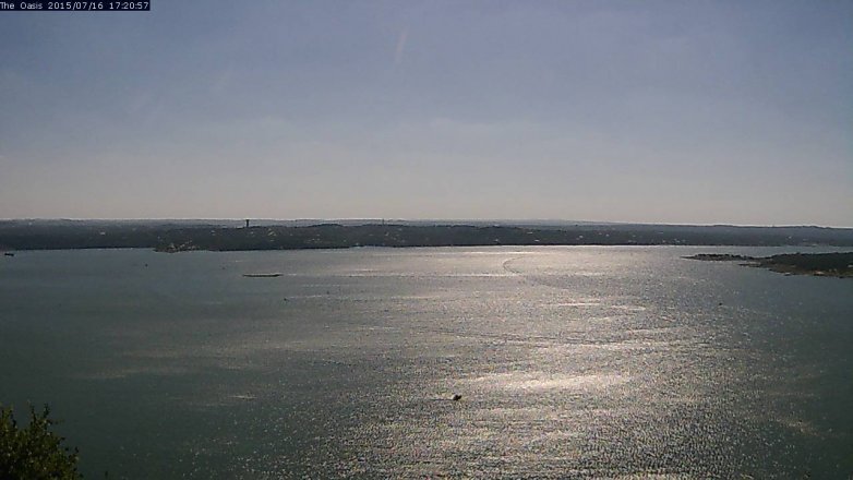 Lake Travis webcam, July 16, 2015 4:30 PM CT