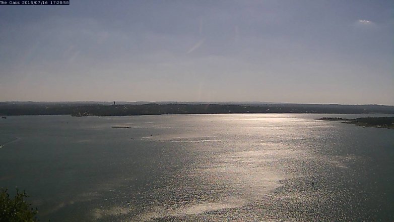 Lake Travis webcam, July 16, 2015 4:35 PM CT