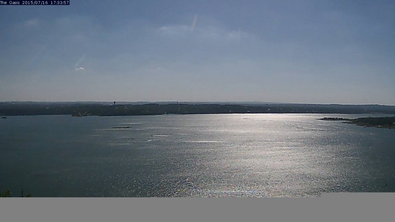 Lake Travis webcam, July 16, 2015 4:40 PM CT