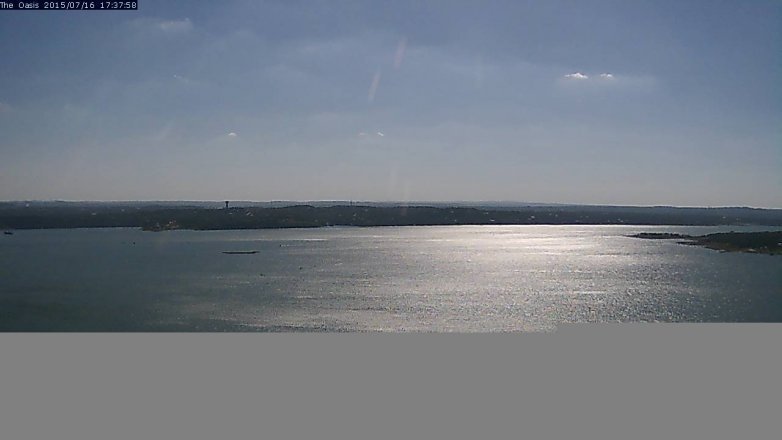Lake Travis webcam, July 16, 2015 4:45 PM CT