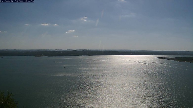 Lake Travis webcam, July 16, 2015 4:50 PM CT