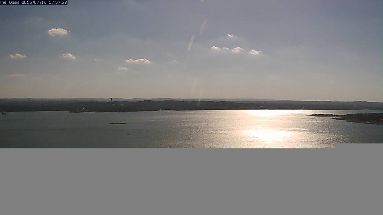 Lake Travis webcam, July 16, 2015 5:05 PM CT