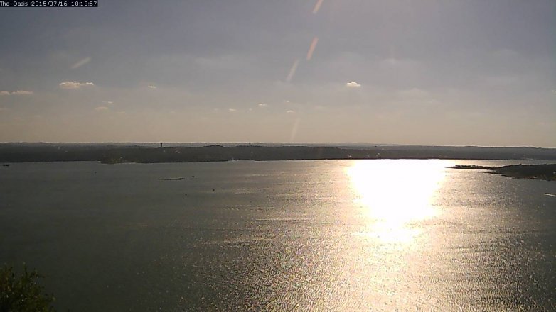 Lake Travis webcam, July 16, 2015 5:20 PM CT