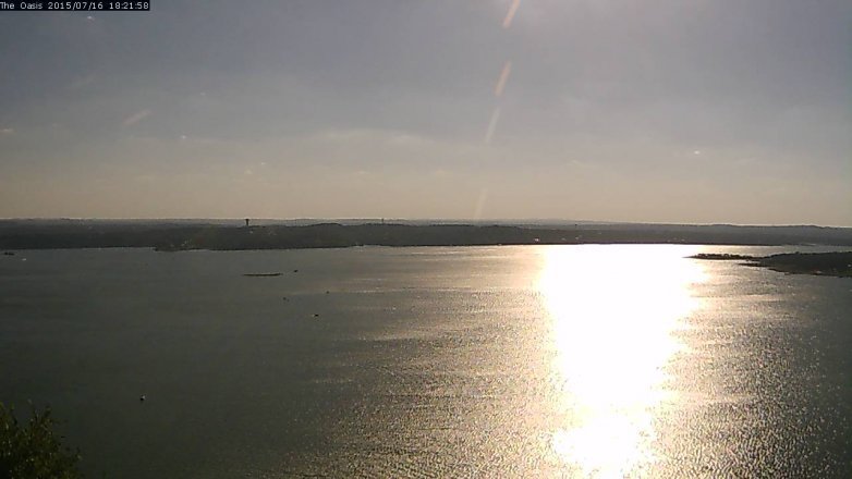 Lake Travis webcam, July 16, 2015 5:30 PM CT