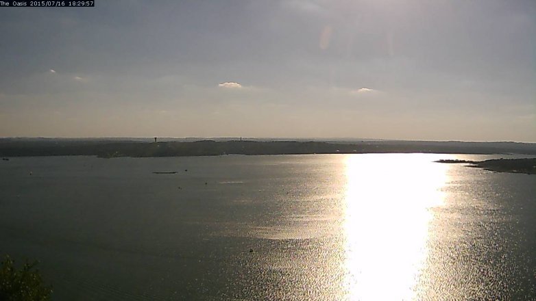 Lake Travis webcam, July 16, 2015 5:35 PM CT