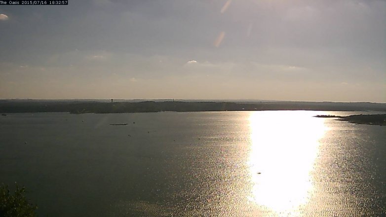 Lake Travis webcam, July 16, 2015 5:40 PM CT