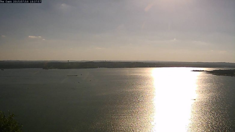 Lake Travis webcam, July 16, 2015 5:45 PM CT