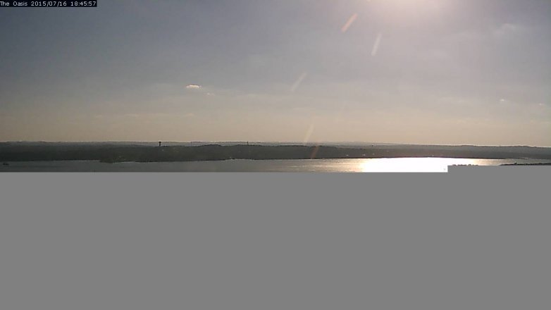 Lake Travis webcam, July 16, 2015 5:50 PM CT