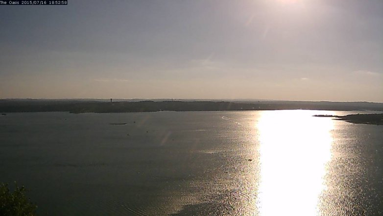 Lake Travis webcam, July 16, 2015 6:00 PM CT