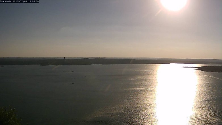 Lake Travis webcam, July 16, 2015 6:15 PM CT