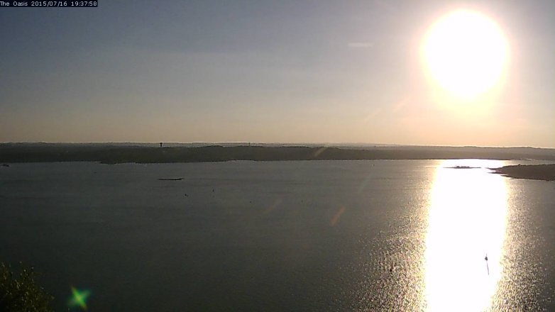 Lake Travis webcam, July 16, 2015 6:45 PM CT