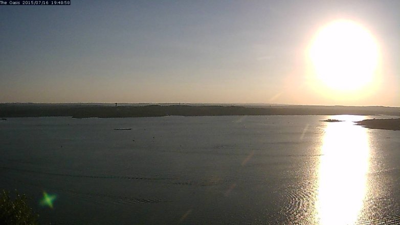 Lake Travis webcam, July 16, 2015 6:55 PM CT