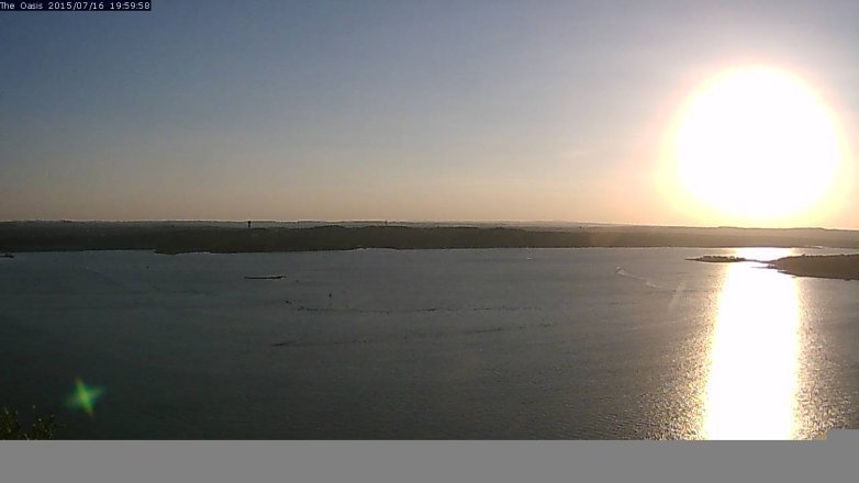 Lake Travis webcam, July 16, 2015 7:05 PM CT