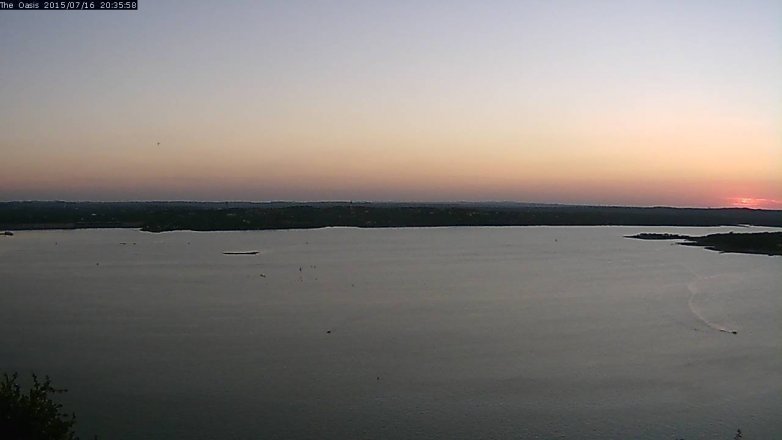 Lake Travis webcam, July 16, 2015 7:40 PM CT