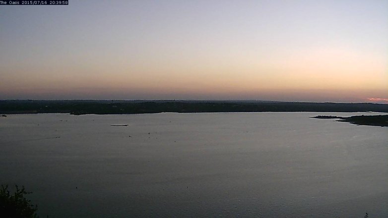 Lake Travis webcam, July 16, 2015 7:45 PM CT