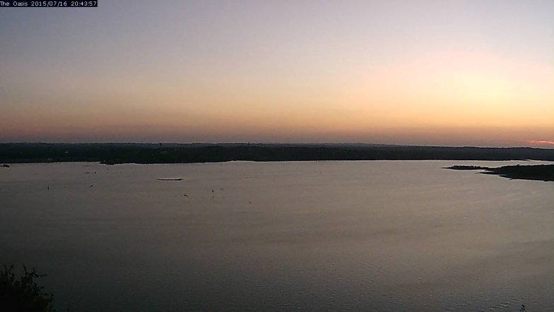 Lake Travis webcam, July 16, 2015 7:50 PM CT