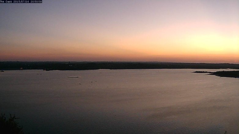 Lake Travis webcam, July 16, 2015 8:00 PM CT