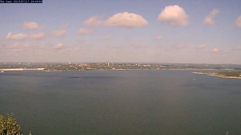 Lake Travis webcam, July 17, 2015 9:00 AM CT