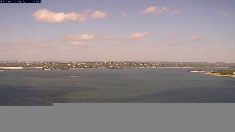 Lake Travis webcam, July 17, 2015 9:20 AM CT