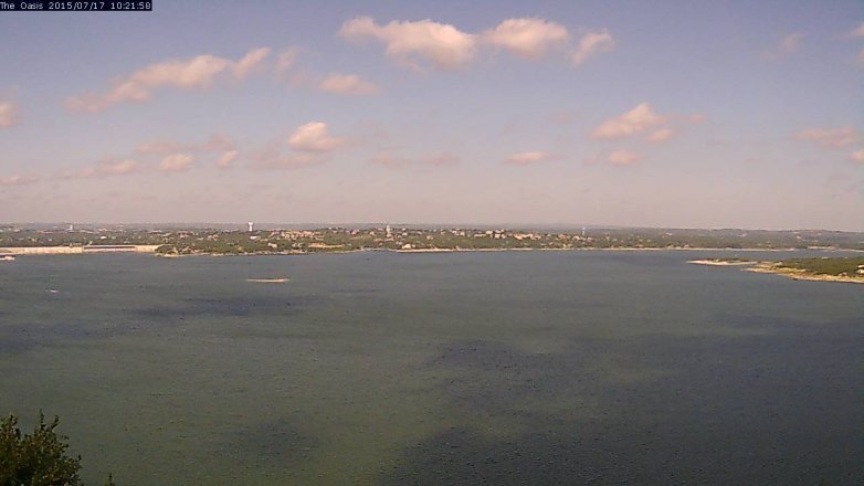 Lake Travis webcam, July 17, 2015 9:25 AM CT