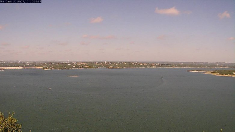 Lake Travis webcam, July 17, 2015 9:35 AM CT