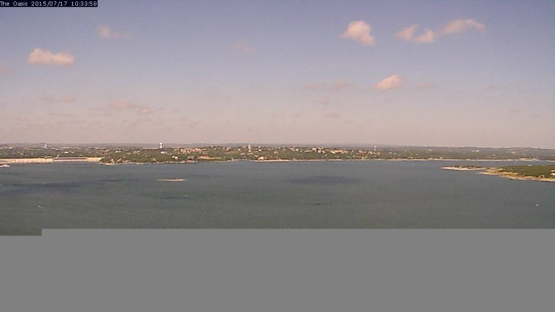 Lake Travis webcam, July 17, 2015 9:40 AM CT