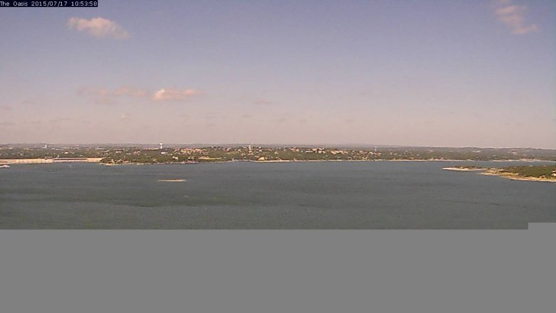 Lake Travis webcam, July 17, 2015 10:00 AM CT