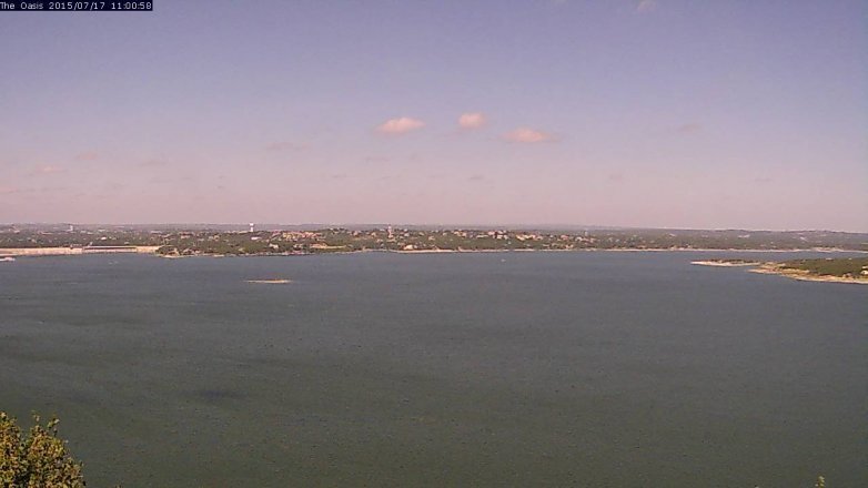 Lake Travis webcam, July 17, 2015 10:15 AM CT
